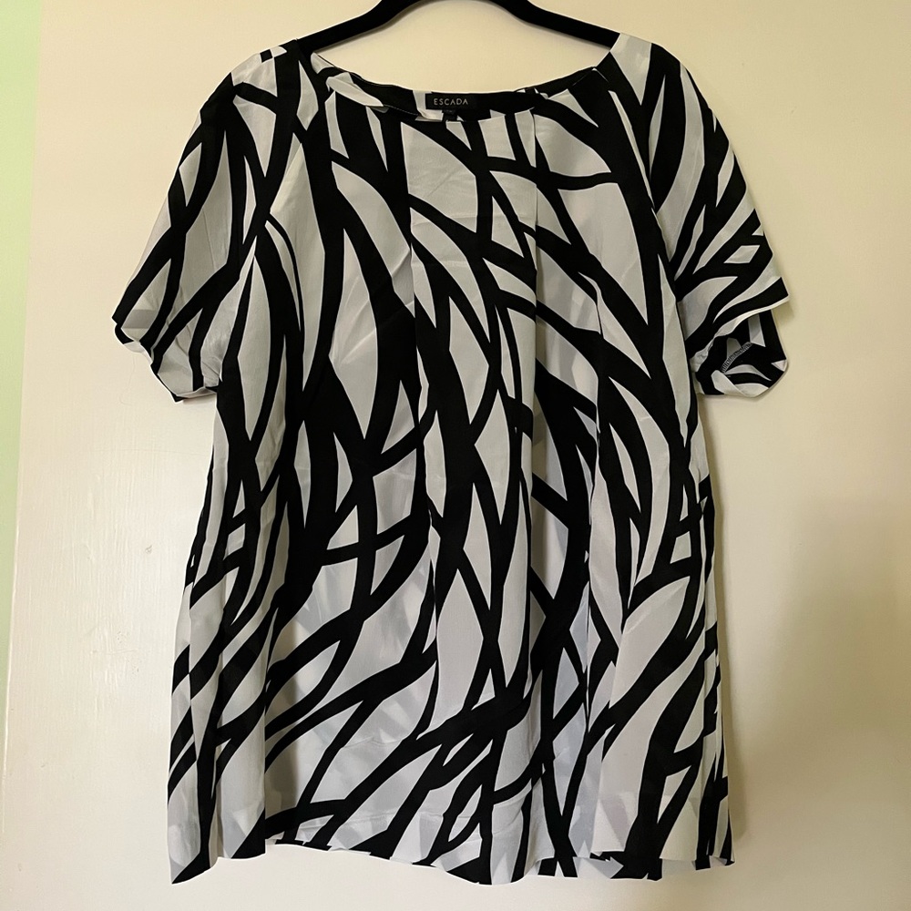 Escada Black and White Blouse